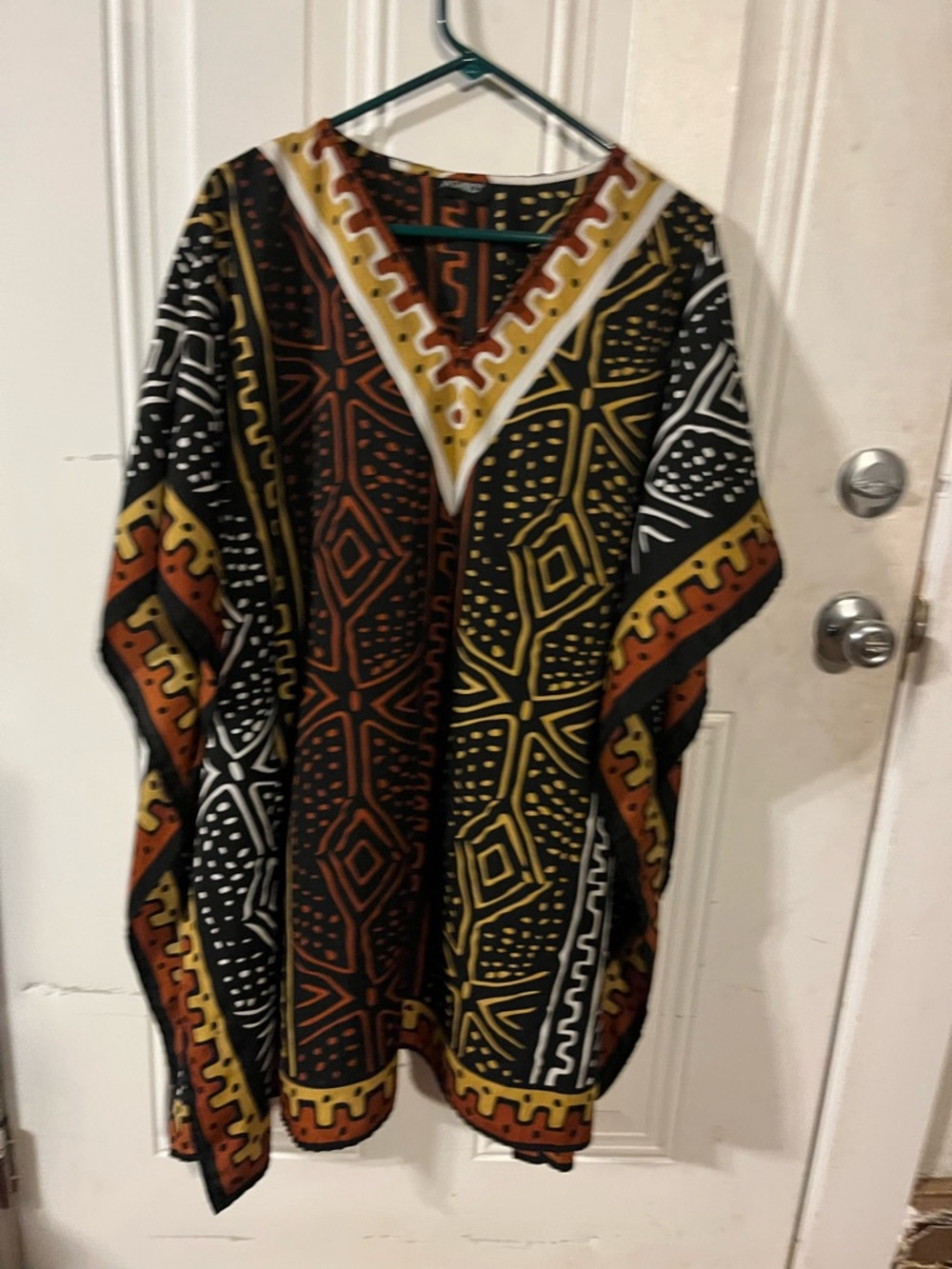 Ashro Dashiki Kaftan Poncho Top Oversized Boho African Print Tunic Plus Size